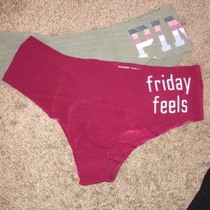 Victoria’s Secret pink no-show low rise cheekster